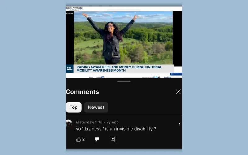 The First Negative Comment I Got While Sharing About My Disability