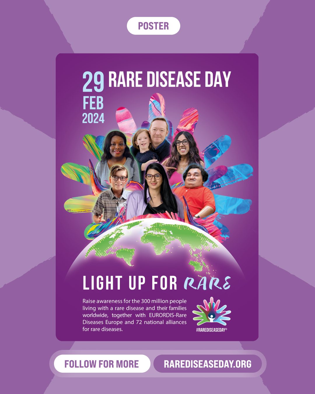 Lauren Pires featured as one of the faces of the global Rare Disease Day 2024 campaign poster
